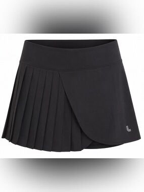 Lole Black Pleated Tennis Golf Skort Skirt Large